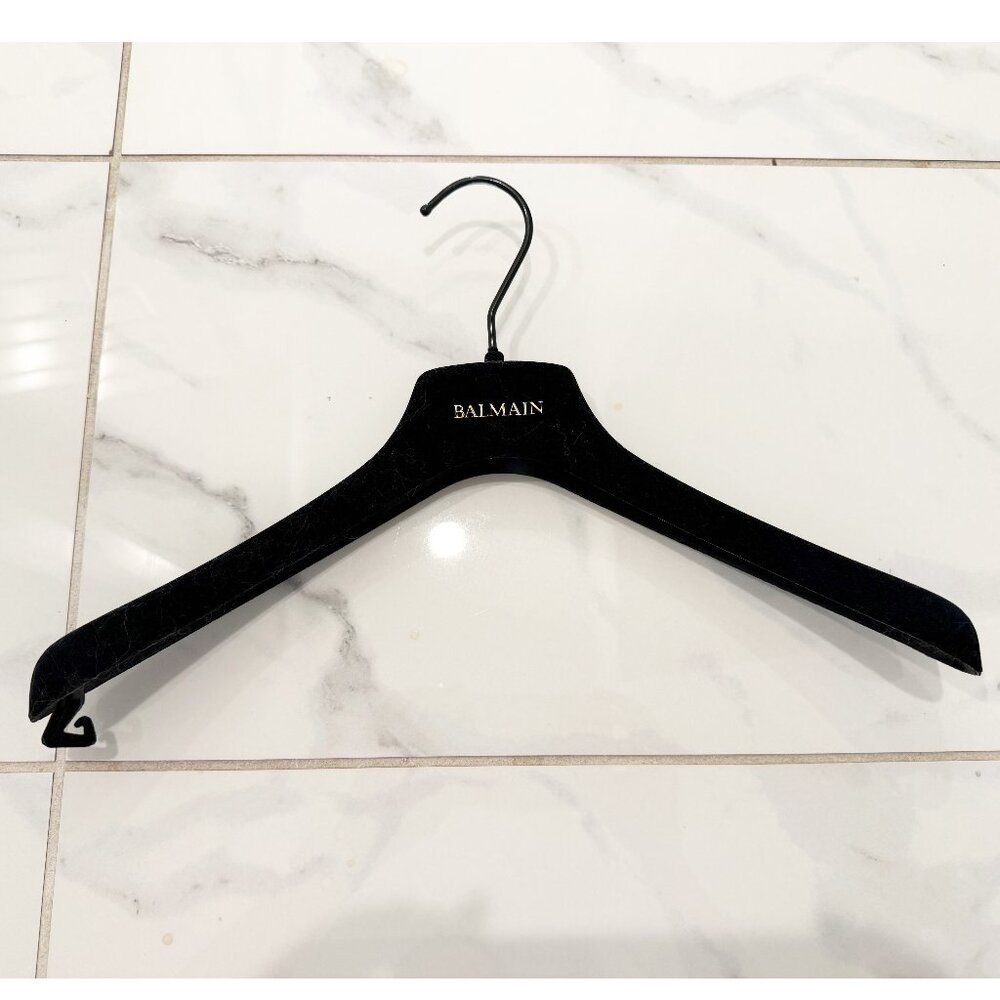 Balmain Clothing Suit Hanger Black Velvet brand logo